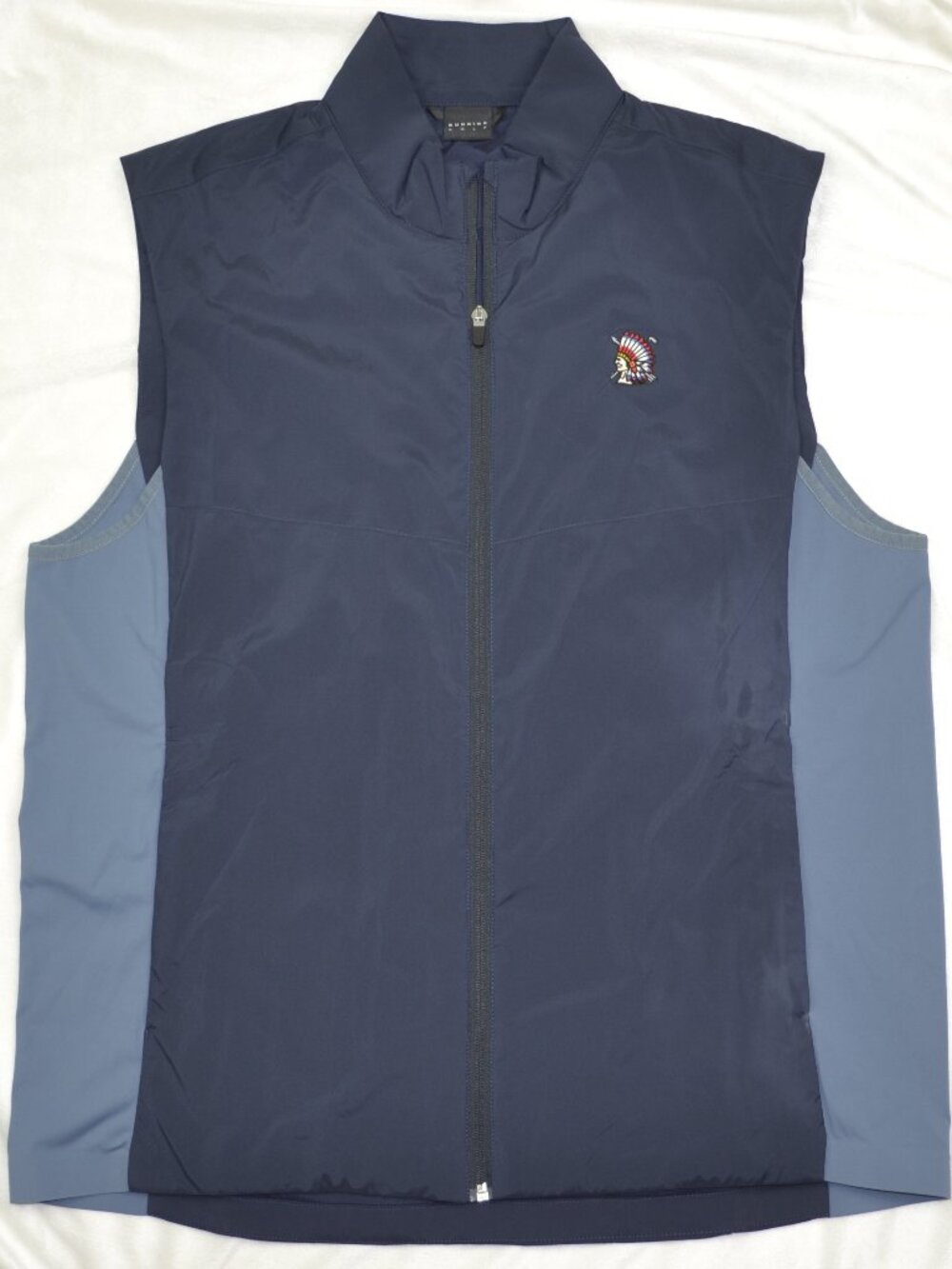 Dunning Men's Full-Zip Shinnecock Hills Golf Club Vest, Blue, Size XL